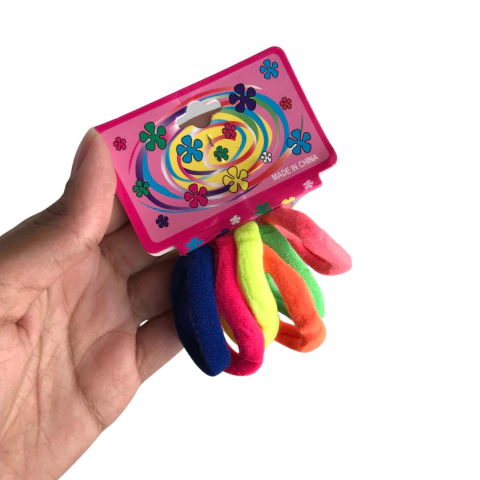 XUXINHA DE CABELO COLORIDA - 6 UNIDADES