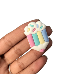 APLIQUE LÁPIS GRANULADO CANDY ESCOLAR EMBORRACHADO - 1 UNIDADE - comprar online