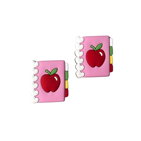 APLIQUE LIVRO ROSA ESCOLAR EMBORRACHADO - 1 UNIDADE