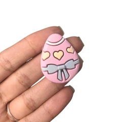 APLIQUE OVO DE PÁSCOA ROSA EMBORRACHADO - 1 UNIDADE - comprar online