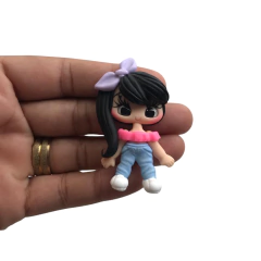 APLIQUE BISCUIT BONECA C/ CROPPED ROSA - 1 UNIDADE - comprar online