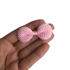 APLIQUE LACINHO CROCHÊ ROSA BEBÊ - 5 UNIDADES na internet