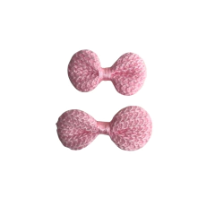 APLIQUE LACINHO CROCHÊ ROSA BEBÊ - 5 UNIDADES