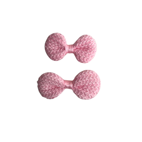 APLIQUE LACINHO CROCHÊ ROSA BEBÊ - 5 UNIDADES