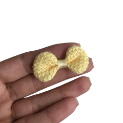 APLIQUE LACINHO CROCHÊ AMARELO - 5 UNIDADES - comprar online