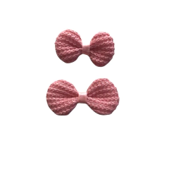 APLIQUE LACINHO CROCHÊ ROSÊ - 5 UNIDADES