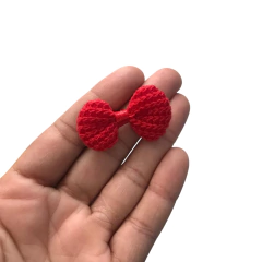APLIQUE LACINHO CROCHÊ VERMELHO - 5 UNIDADES - comprar online