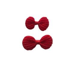 APLIQUE LACINHO CROCHÊ VERMELHO - 5 UNIDADES