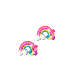 APLIQUE NUVEM ARCO ÍRIS EMBORRACHADO - 1 UNIDADE
