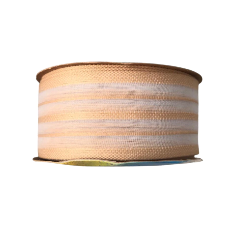 FITA SINIMBU ORGANZA LISTRADA RÚSTICO CRU COR 05 (38MM)