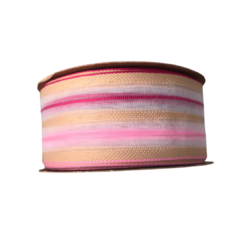 FITA SINIMBU ORGANZA LISTRADA RÚSTICO ROSA COR 06 (38MM)