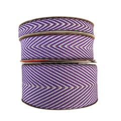 FITA SINIMBU CHEVRON PESPONTO METÁLICO LILÁS COR 08