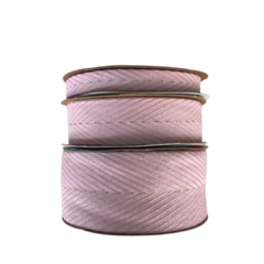 FITA SINIMBU CHEVRON PESPONTO METÁLICO ROSA COR 01