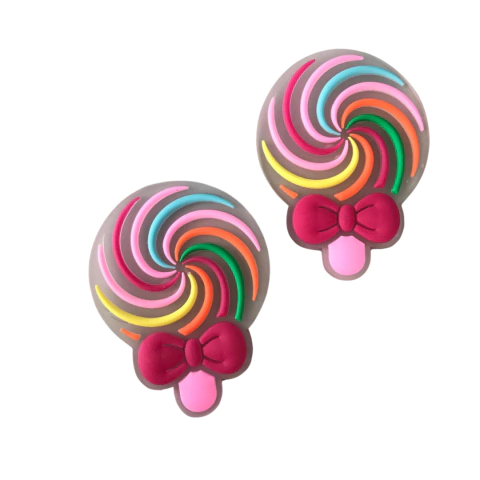 Aplique Pirulito Colorido emborrachado - 1 unidade