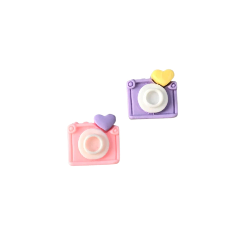 APLIQUE RESINA CAMERA FOTO - 2 UNIDADES