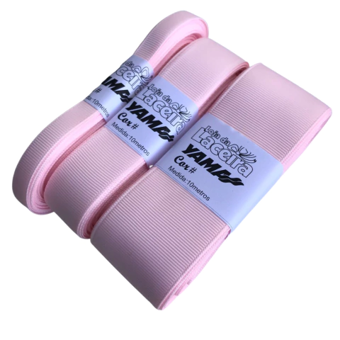 FITA GORGURÃO LISA YAMA COR 115 (POWDER PINK)