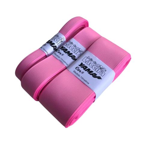 FITA GORGURÃO LISA YAMA COR 155 (GERANIUM PINK)