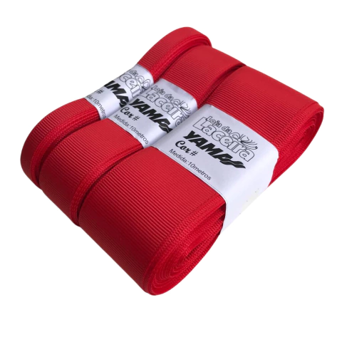 FITA GORGURÃO LISA YAMA COR 235 (POPPY RED)