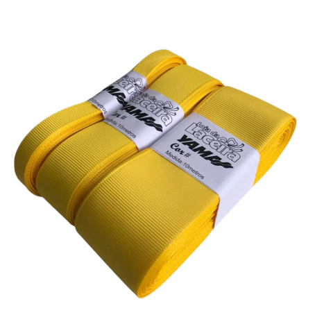 FITA GORGURÃO LISA YAMA COR 645 (DAFFODIL)