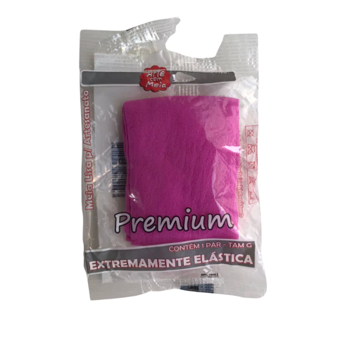 MEIA PARA ARTESANATO (PREMIUM) ROSA TUTTI FRUTTI - ARTE COM MEIA - 2 UNIDADES