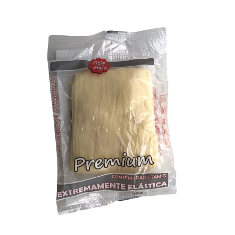 MEIA PARA ARTESANATO (PREMIUM) MARFIM - ARTE COM MEIA - 2 UNIDADES