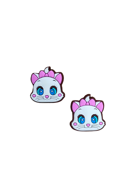 Aplique Gatinha Rosa emborrachado - 1 unidade