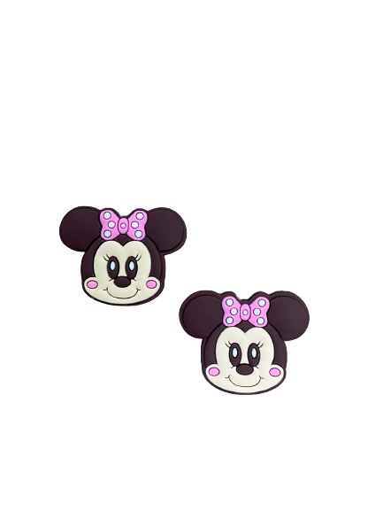 Aplique Minnie Rosa Cute emborrachado - 1 unidade