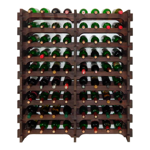 Adega Vinho Madeira 72 Garrafas Cor Imbuia C08 Cevey Adegas e Artesanatos