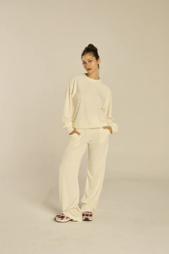 Calça Atoalhada - Off-White na internet