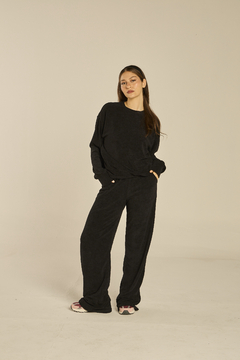 Sweatshirt Atoalhado - Preto - Mimi by Mimi