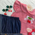 Conjunto Bata e Short Xadrez Cereja - comprar online