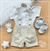 Conjunto Body e Short com Suspensório