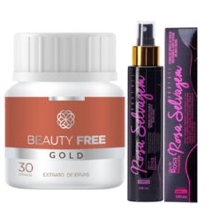 Combo - Emagrecedor Beauty Free Gold - 750mg + ROSA SELVAGEM clareador 100ml