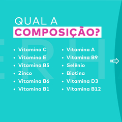 Flower Hair - Gomas para crescimento e fortalecimento de cabelos e unhas - 60 gomas - SEM AÇÚCAR