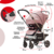 Cochecito Travel System con Manillar Rebatible Rosa en internet