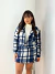 Imagem do Conjunto Feminino Peluciada de Blusa e Short Saia Xadrez
