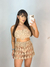 Conjunto Feminino de Cropped e Saia Crochê Flor - comprar online