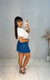 Short Saia Básico Jeans Escuro - Bella Chicca Boutique