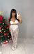 Conjunto Feminino Crochê de Cropped e Calça Hot Pants Bahamas na internet