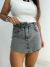 Short Saia Jeans Básico Barra Desfeita - comprar online