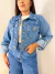 Jaqueta Feminina Jeans Com Barra Desfeita - loja online