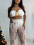 Conjunto Feminino Crochê de Cropped e Calça Hot Pants Bahamas - comprar online