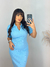 Imagem do Vestido Feminino Midi Canelado Ágatha