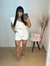 Conjunto Feminino de Short e Cropped Alfaiataria Babados - comprar online