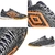 Chuteira Umbro Futsal Gravity Preto e Laranja Masculino