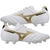 Chuteira Mizuno Campo Morelia Club MD Branco e Dourado Masculino - comprar online