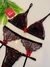 LINGERIE COM CINTA LIGA - PRETO COM VERMELHO LAÇO na internet