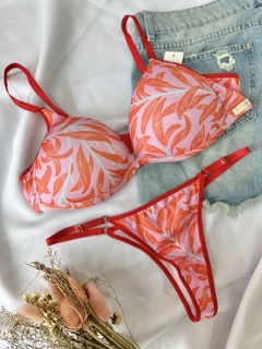 Conjunto triangulo soft microfibra estampada