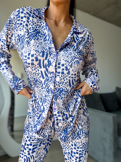 Pijama camisero Reptil azul Art. 29201 en internet