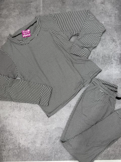 Pijamita rayado DARLON negro - comprar online